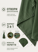 Дождевик-пончо 3 в 1 туристический One Size для походов, рыбалки и кемпинга зеленый (49676296) - изображение 4