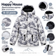Куртка демисезонная Happy House для мальчика оверсайз,Бежево-серый камуфляж, 158 - изображение 4