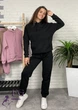 Женский утепленный спортивный костюм худи и джоггеры черный 42-44 - изображение 1