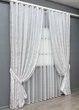Комплект готовых штор VR-Textil Лен мрамор Royal Touch № 2009ш Белый 100х270 см 2 шт (31-0115) - изображение 3