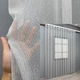 Тюль VR-Textil 2133т Льон Дощик однотонний Світло-сірий 400х270 см (42-1370) - зображення 1