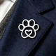 Значок-пин BROCHE брошь Лапка с сердечком из стали серебристый BRGV115639 - изображение 5