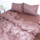 Постільна білизна MirSon SatinStripe 30-0006DarkBrown 143х210 Полуторний (2200005249437) - изображение 2