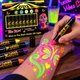 Аквагрим флуоресцентный UV, набор 12 цветов, карандаши для лица и тела (Краски для аквагрима) - изображение 2