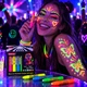 Аквагрим флуоресцентный UV, набор 6 цветов, карандаши для лица и тела (Краски для аквагрима) - изображение 2