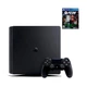 Консоль Sony PlayStation 4 SLIM 1TB Black обслуженая + Геймпад беспроводной DualShock 4 + FC 26 + гарантия Б/У - изображение 1