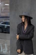 Капелюх федора з ланцюгом з вовни D.Hats темно сірий - зображення 4