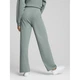 Брюки жіночі Puma Ess Elevated High-Waist Straight Leg Rib Pant 68502530 l, зелений - зображення 3