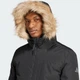 Парка чоловіча з капюшоном ADIDAS Hooded Fur IK0553 l, чорний - изображение 5