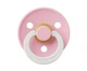 Соска пустушка BIBS 0-6 m Pacifier Colour Latex Size 1 Baby Pink GLOW - изображение 3