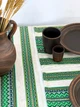 Комплект льняной с украинским орнаментом "Рандеву зеленый" Ранер 140х30 см + салфетки 30х40 12 шт - изображение 5