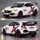 Машинка игрушка Honda Civic моделька коллекционная металлическая детская 15 см Белый (2795749) - изображение 6