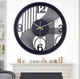 Часы настенные дизайнерские Modern Wall Clock, металл, ажурные, 40 см, чёрные с золотом - изображение 1
