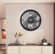 Часы настенные дизайнерские Modern Wall Clock, металл, ажурные, 40 см, чёрные с золотом - изображение 3