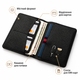 Мужской кошелек WiWU Master Passport Wallet Black, кошелек для паспорта с RFID защитой, Органайзер для документов и карточек - изображение 2