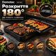 Контактний електрогриль Domotec MS-240 1000 Вт з розкриттям 180° Бутербродниця з антипригарним покриттям Гриль для бутербродів та м'яса - зображення 3