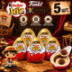 Шоколадні яйця Kinder Joy Funko One Piece 5 шт з молочним і какао кремом, вафельними кульками та іграшкою-сюрпризом - зображення 1