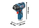 Akumulatorowy klucz udarowy Bosch Professional GDR 12V-110 12 V 110 Nm 1/4" (06019E0003) - obraz 3