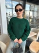 Свитер женский вязаный базовый изумрудный 42-52 с1524.5018 - изображение 1