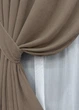 Комплект штор VR-Textil Мікровелюр Petek 150х270 2шт і Тюль 400х270 1701ш-1153т Капучино з білим 71-055/3 - зображення 4