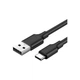 Дата кабель USB 2.0 AM to USB-C 0.5m 3.0A (18W) Nickel Plating US287 Black Ugreen (60115) - зображення 1