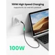 Дата кабель USB-C 2.0 to USB-C 1.0m 90° corner US334 black Ugreen (70643) - зображення 4