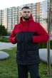 Чоловіча зимова парка водостійка подовжена тепла куртка з подвійним утеплювачем 2XL Чорна з Червоним - зображення 2