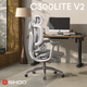 Кресло офисное Sihoo DORO C300 LITE V2 White (C300-LITE-V2-B102) - изображение 6