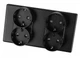 Розетка 4 гнезда 1DAL | Черный, 2 подрозетника (P157-ST2X2.BL) - изображение 1