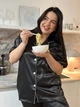 Стильна шовкова піжама для дівчат PLUS SIZE 2XL - зображення 6
