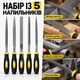 Набір напильників 5 шт, набір надфілів по металу та дереву, ручні напилки з рукоятками для обробки поверхонь - изображение 2
