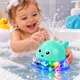 Игрушка для ванны для купания фонтан Кит, брызгает водой, светится, играет музыку и ездит 2в1 - изображение 3