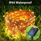 Солнечная LED-гирлянда Peasur 6 м 60 LED, теплый белый, 8 режимов, таймер, IP65, медная проволока - изображение 4