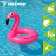 Надувной пляжный круг Фламинго Trizand 102 см для бассейна и моря из прочного ПВХ выдерживает нагрузку 150 кг Розовый большой - изображение 3