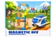 Конструктор магнитный Magnetic DIY Rail Car Поезд 134 детали - изображение 9