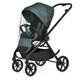 Універсальна дитяча коляска 2в1 El Camino CHLOE ME 1191-1 Emerald Green, зелена, люлька та прогулянковий блок, дощовик - зображення 7