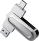 Флеш-память USB Zs100 256GB USB 3.2 Gen2 + Type-C Silver - изображение 1