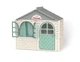 Ігровий будиночок Doloni Toys зі шторками пластиковий 129x120x69 см біло-бірюзовий від 1 року - зображення 1