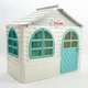 Ігровий будиночок Doloni Toys зі шторками пластиковий 129x120x69 см біло-бірюзовий від 1 року - зображення 3