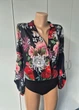 Боди-блузка в цветочный принт New collection Черный 16783 L (укр 48) - изображение 5