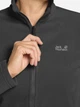 Толстовка на блискавці утеплена флісова без капюшона жіноча Jack Wolfskin A66526-T0626 M Чорна (4064886775021) - зображення 4