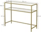Консоль на 2-рівня Songmics 35x80x100 см золотистий LGT025A01 - зображення 9