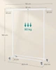 Вішалка для одягу, гардеробна Songmics 45,4x(92-132)x160 см HSR013W01 - изображение 6
