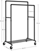 Стійка вішалка для одягу Songmics 162x100x59 см HSR60B - изображение 8