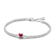 Браслет Pandora "Блестящее паве" (Silver-Red) - изображение 1