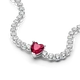 Браслет Pandora "Блестящее паве" (Silver-Red) - изображение 2