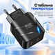 Зарядное устройство XON PowerCharge 40W (PD20) USB Type-C (PCWC040020A0С2B 6099) Черный - изображение 5