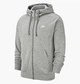 Кофта мужская Nike M Nsw Club Hoodie Fz Ft XL Серый BV2648-063 - изображение 1