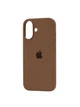 Чехол для iPhone 16 силиконовый Soft-touch Silicone Case Full Size (AA) Brown - изображение 1