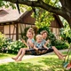 Гойдалка-гніздо Springos кругла, плетена 100 см SPR0047 Black - зображення 5